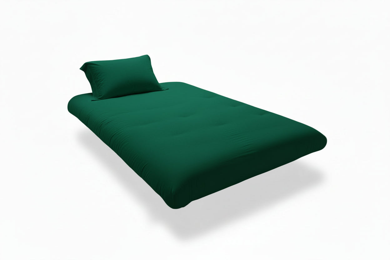 Futon mattress made up of cotton, wool and latex