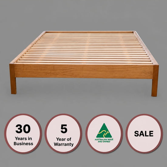 Amelia Scandi Bed Base – Solid Tasmanian Oak