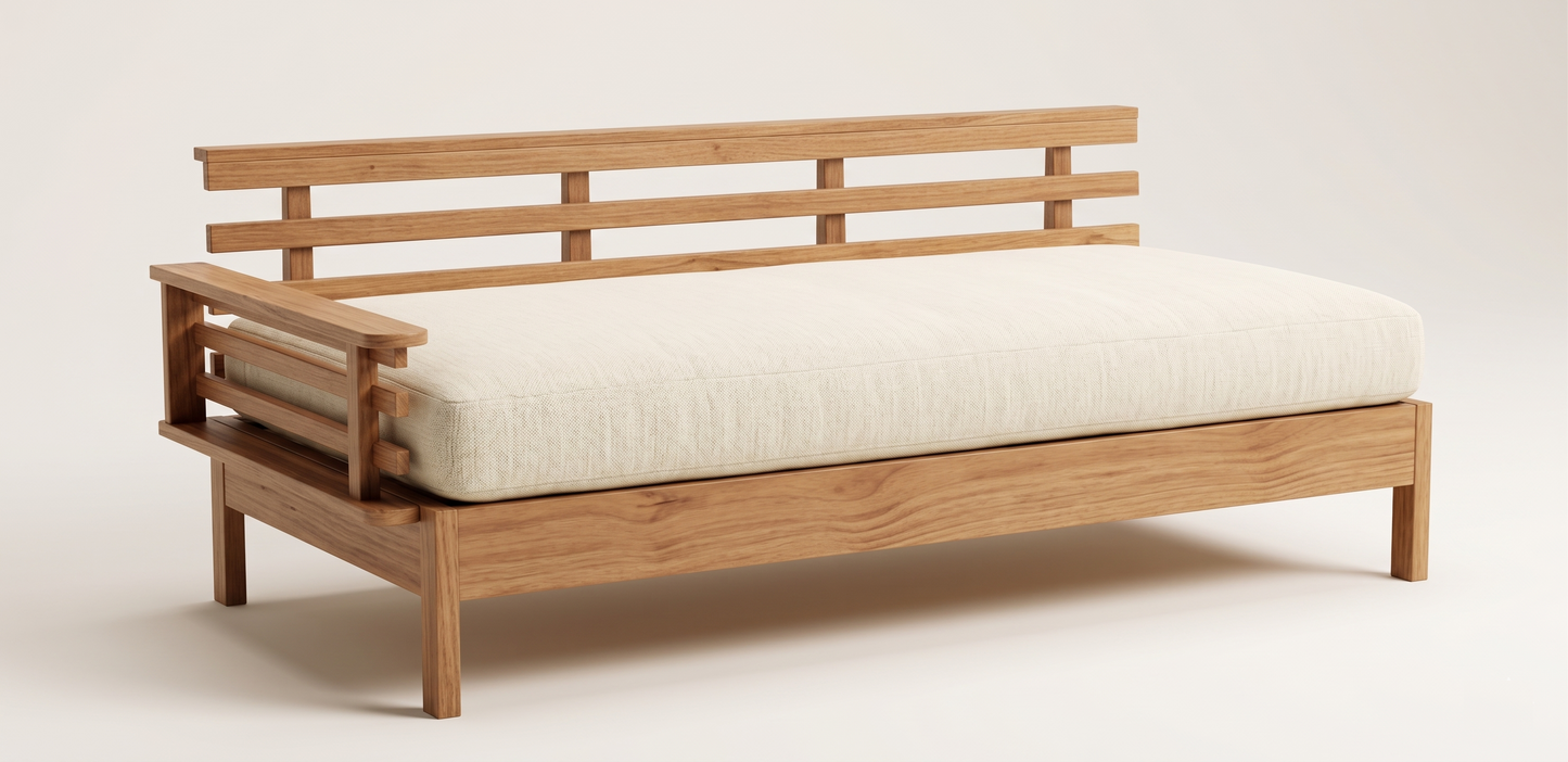 Day Bed made up of Tasmanian Hardwood