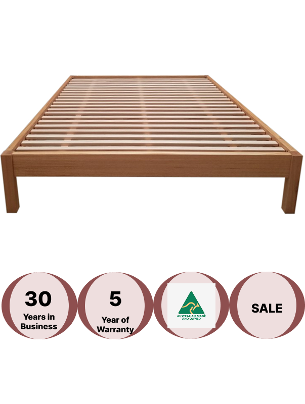 Wooden bed frame