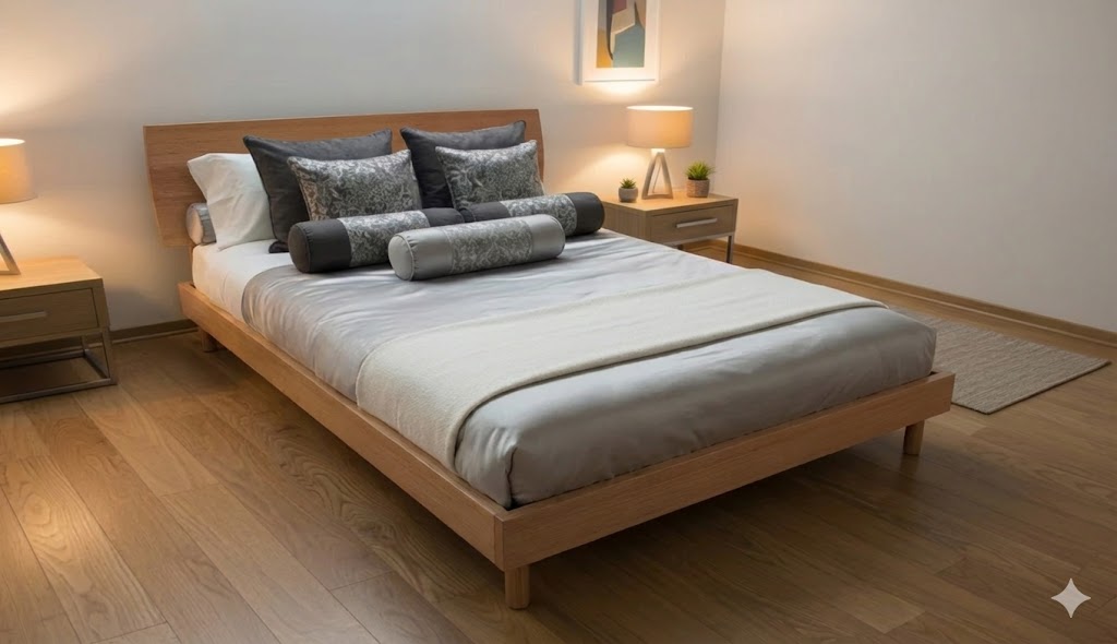 Futon mattress made with cotton, wool and foam